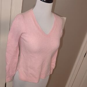 Saks Fifth Avenue Soft Pink V-Neck Sweater